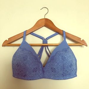 NWOT American Eagle Aerie Blue Lace Wireless Bra